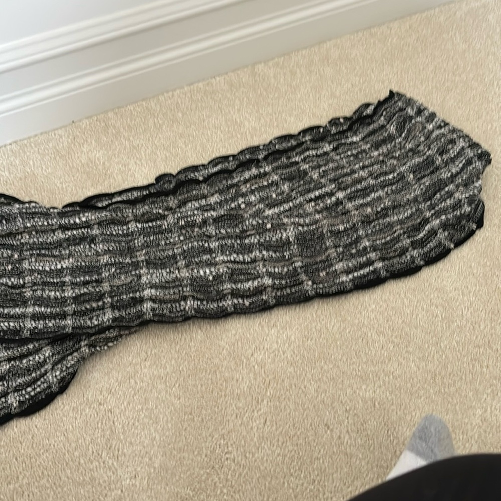Black and silver scarf